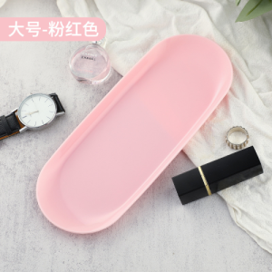 trade point factory direct sales md-01-9 ins good-looking macaron oval plastic storage tray plastic tray