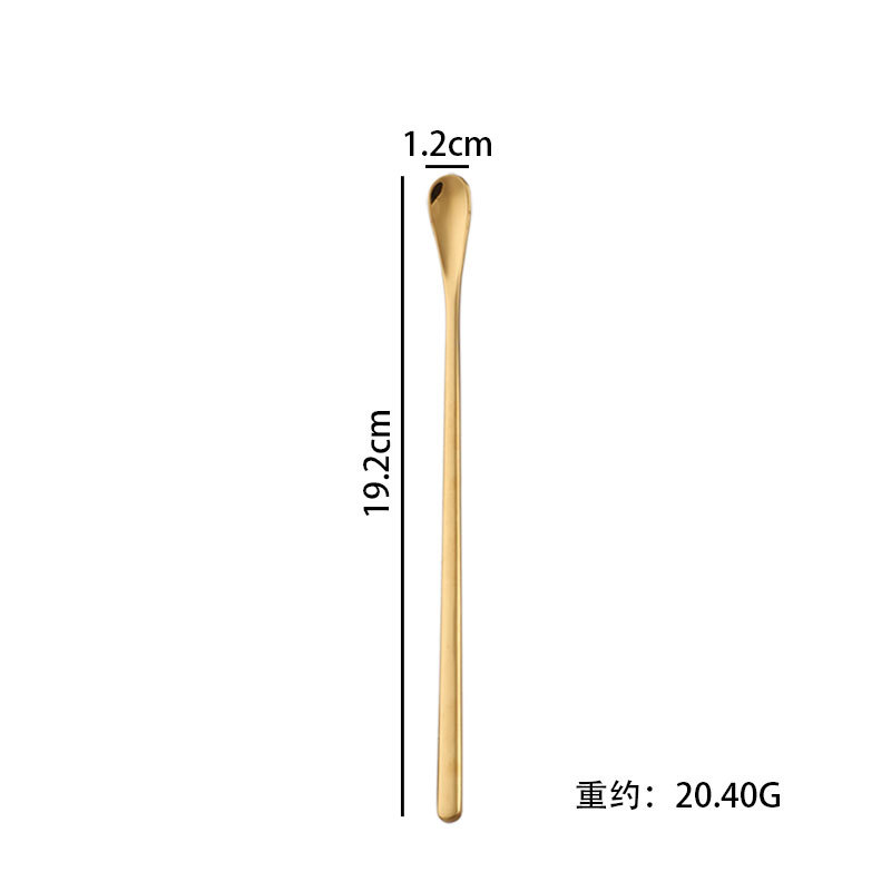 trade point factory direct sales md-s006 long handle milk tea spoon creative wat