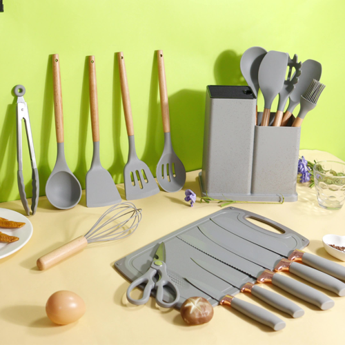 trade point factory direct sales md-c036 silicone spatula soup spoon 19-piece no